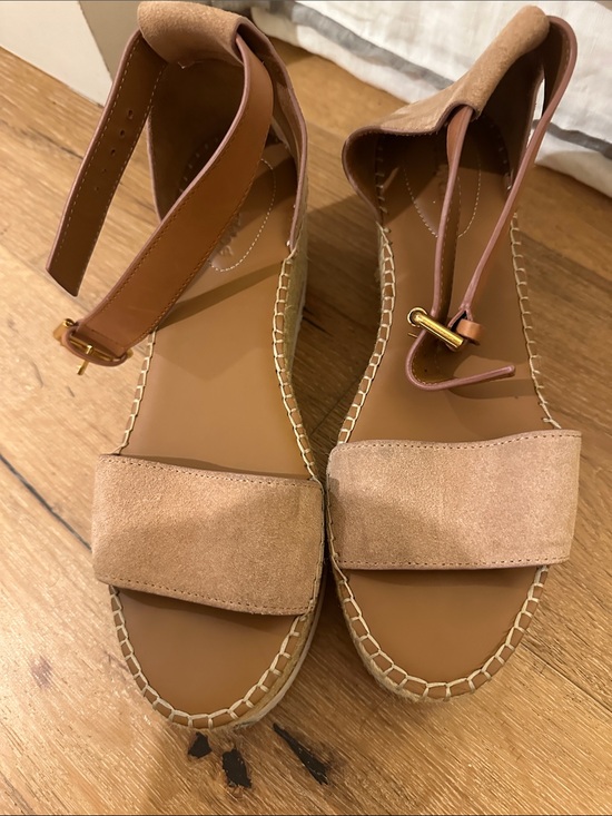 See By Chloe Shoes - See By Chloe Suede Espadrille Ankle-Strap Sandals in Tan